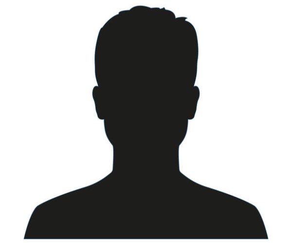 Man avatar profile. Male face silhouette or icon isolated on white background. Vector illustration.